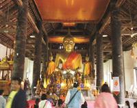 Big Buddha inside the Wat Wisunalat